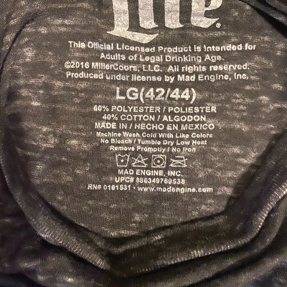 Vintage inspired Miller Lite supersoft see through heather grey T shirt size M/L - Picture 4 of 4